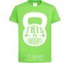 Kids T-shirt This is crossfit orchid-green фото