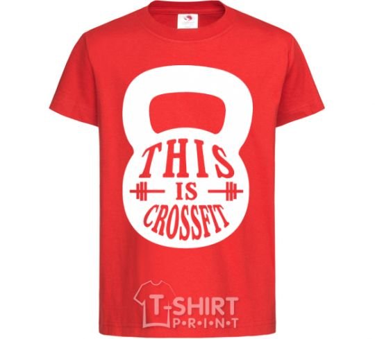 Kids T-shirt This is crossfit red фото