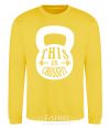 Sweatshirt This is crossfit yellow фото