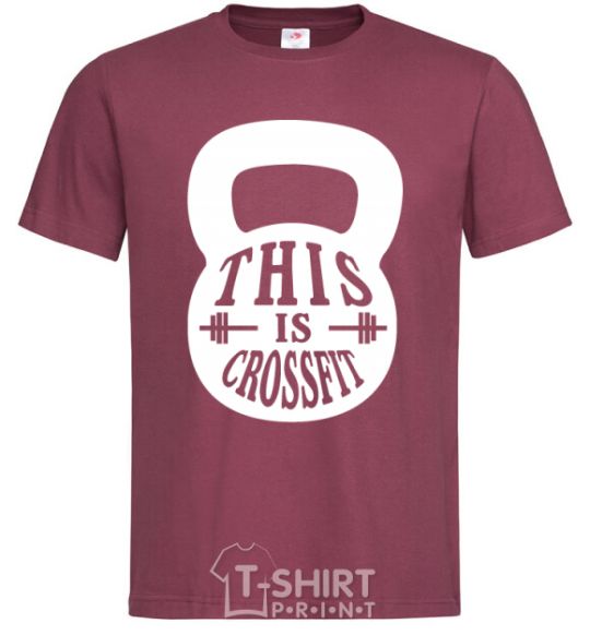 Men's T-Shirt This is crossfit burgundy фото