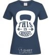 Women's T-shirt This is crossfit navy-blue фото