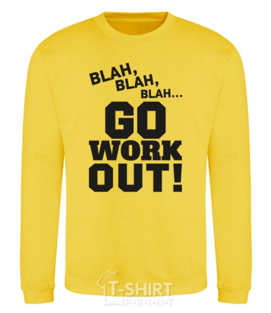 Sweatshirt Go work out yellow фото