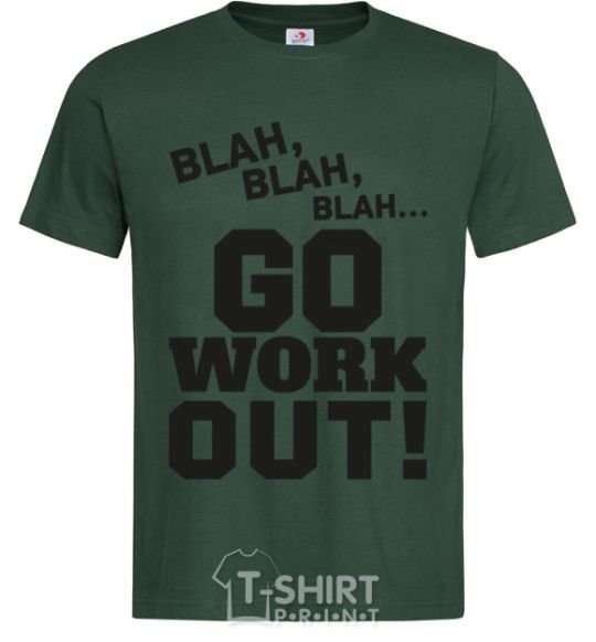 Мужская футболка Go work out Темно-зеленый фото