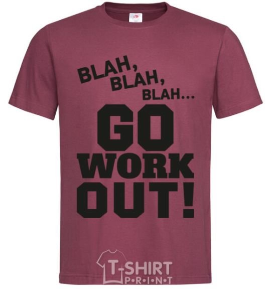 Men's T-Shirt Go work out burgundy фото