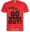 Men's T-Shirt Go work out red фото