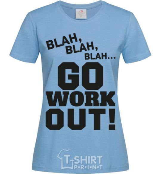Женская футболка Go work out Голубой фото