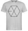 Men's T-Shirt EXO logo grey фото