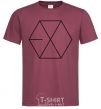 Men's T-Shirt EXO logo burgundy фото