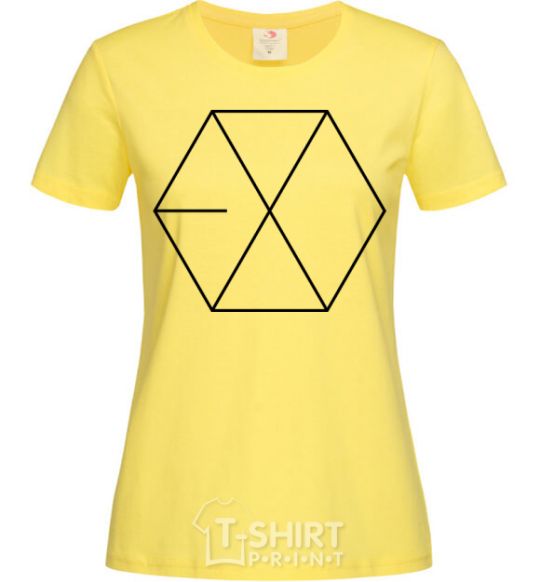 Женская футболка EXO logo Лимонный фото