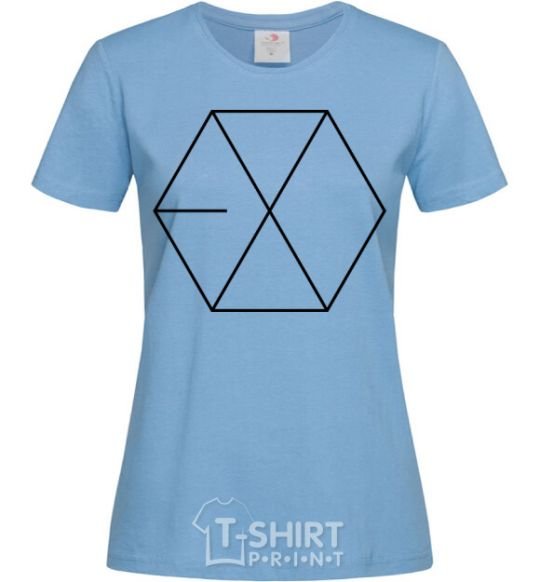 Женская футболка EXO logo Голубой фото