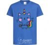 Детская футболка Deadlift unicorn Ярко-синий фото