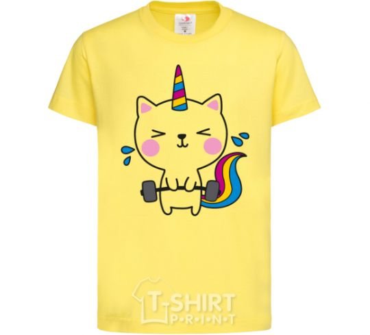 Kids T-shirt Deadlift unicorn cornsilk фото