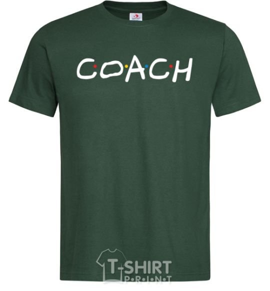 Men's T-Shirt Coach friends style bottle-green фото