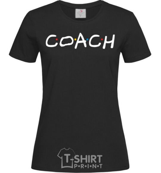 Women's T-shirt Coach friends style black фото