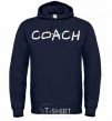 Men`s hoodie Coach friends style navy-blue фото