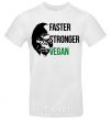 Мужская футболка Faster stronger vegan gorilla Белый фото