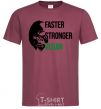 Men's T-Shirt Faster stronger vegan gorilla burgundy фото