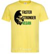 Мужская футболка Faster stronger vegan gorilla Лимонный фото