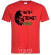 Men's T-Shirt Faster stronger vegan gorilla red фото