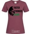 Женская футболка Faster stronger vegan gorilla Бордовый фото