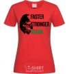 Женская футболка Faster stronger vegan gorilla Красный фото