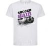 Детская футболка Soccer hair don't care Белый фото