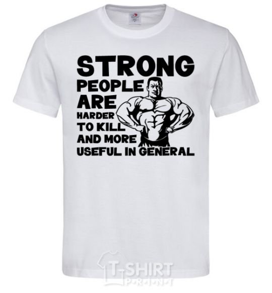 Мужская футболка Strong people Белый фото