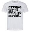 Мужская футболка Strong people Белый фото
