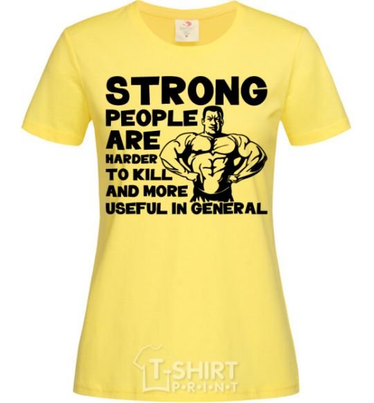 Женская футболка Strong people Лимонный фото
