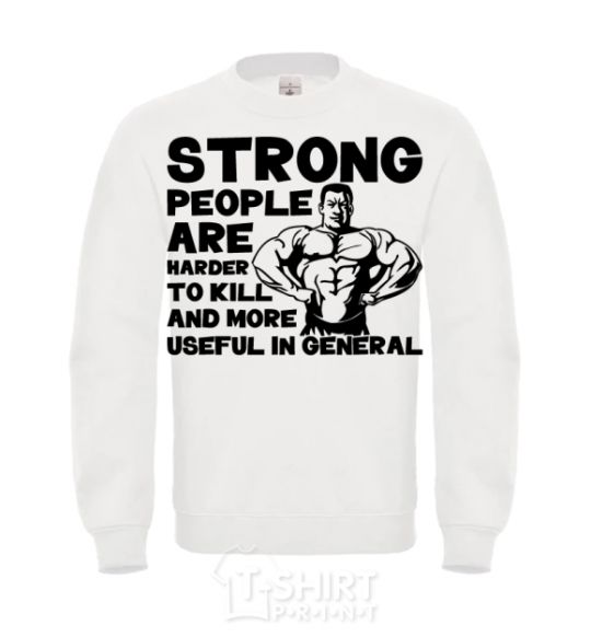 Sweatshirt Strong people White фото