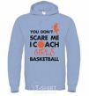 Men`s hoodie Coach girls basketball sky-blue фото