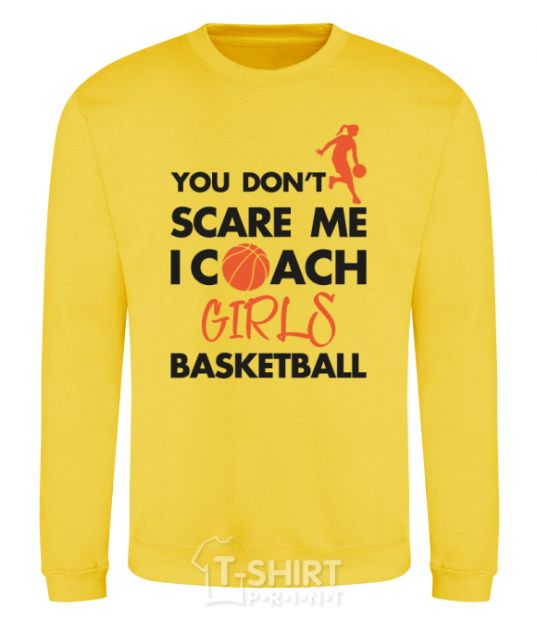 Sweatshirt Coach girls basketball yellow фото