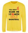 Sweatshirt Coach girls basketball yellow фото