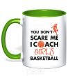 Mug with a colored handle Coach girls basketball kelly-green фото