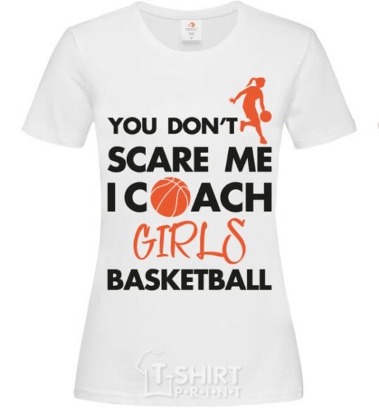 Women's T-shirt Coach girls basketball White фото