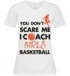 Women's T-shirt Coach girls basketball White фото