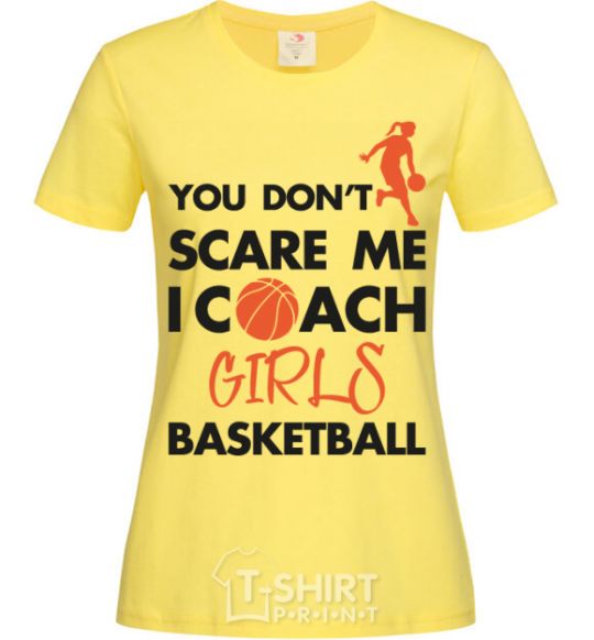 Women's T-shirt Coach girls basketball cornsilk фото