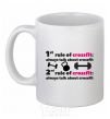 Ceramic mug Always talk about crossfit White фото