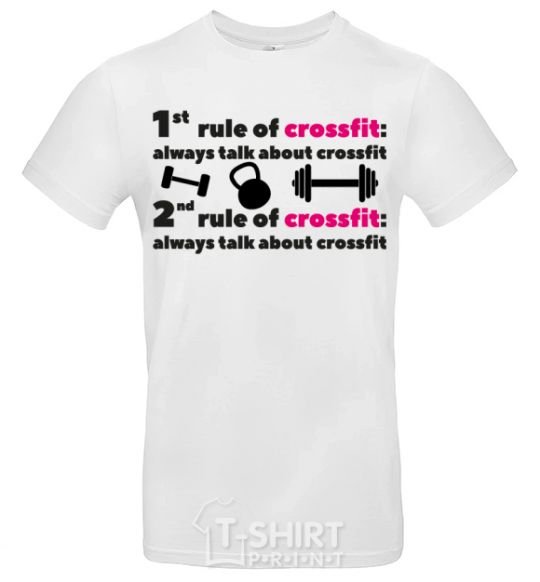 Men's T-Shirt Always talk about crossfit White фото
