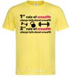 Men's T-Shirt Always talk about crossfit cornsilk фото