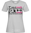 Women's T-shirt Always talk about crossfit grey фото