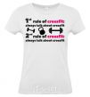 Women's T-shirt Always talk about crossfit White фото