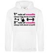 Men`s hoodie Always talk about crossfit White фото