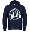 Men`s hoodie Gorilla squeeze navy-blue фото