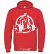 Men`s hoodie Gorilla squeeze bright-red фото