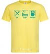 Мужская футболка Eat sleep crossfit Лимонный фото