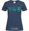 Женская футболка Eat sleep crossfit Темно-синий фото