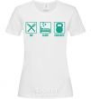 Women's T-shirt Eat sleep crossfit White фото