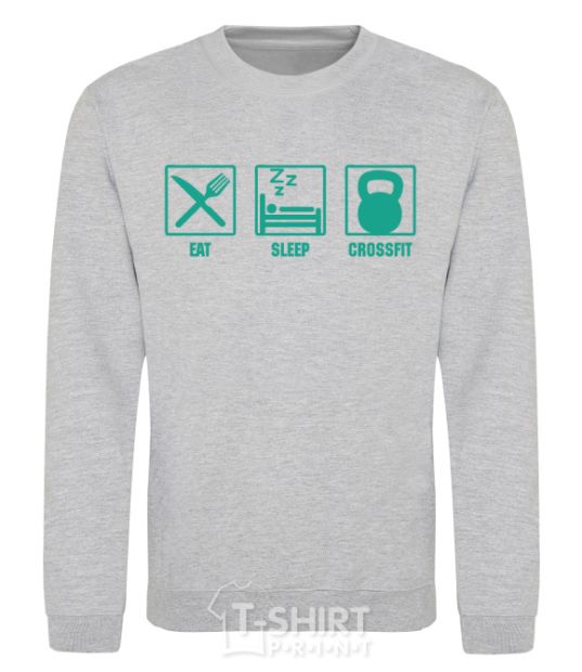 Sweatshirt Eat sleep crossfit sport-grey фото