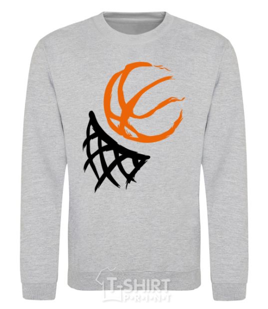 Sweatshirt Basketball hoop art sport-grey фото